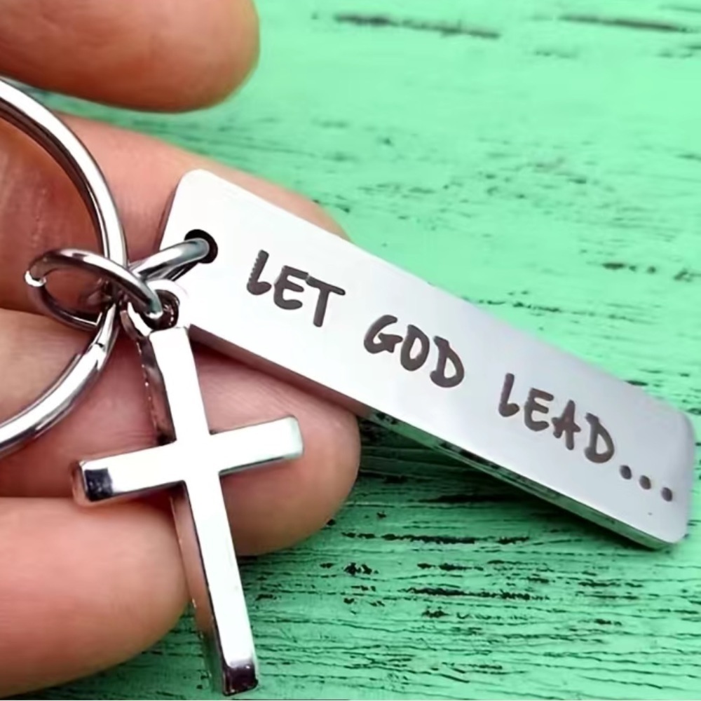 3/$25 Inspirational Keychain Key Ring “Let God Lead…”